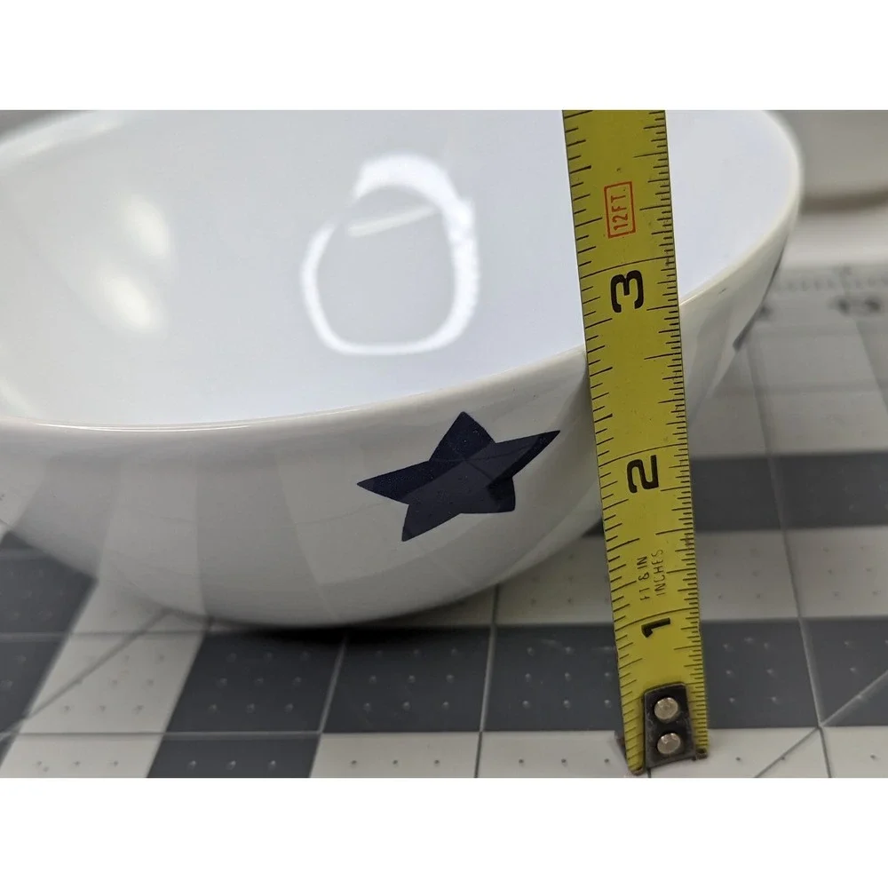 IKEA Blue Star White Bowl‎ Lot of 4 155 41